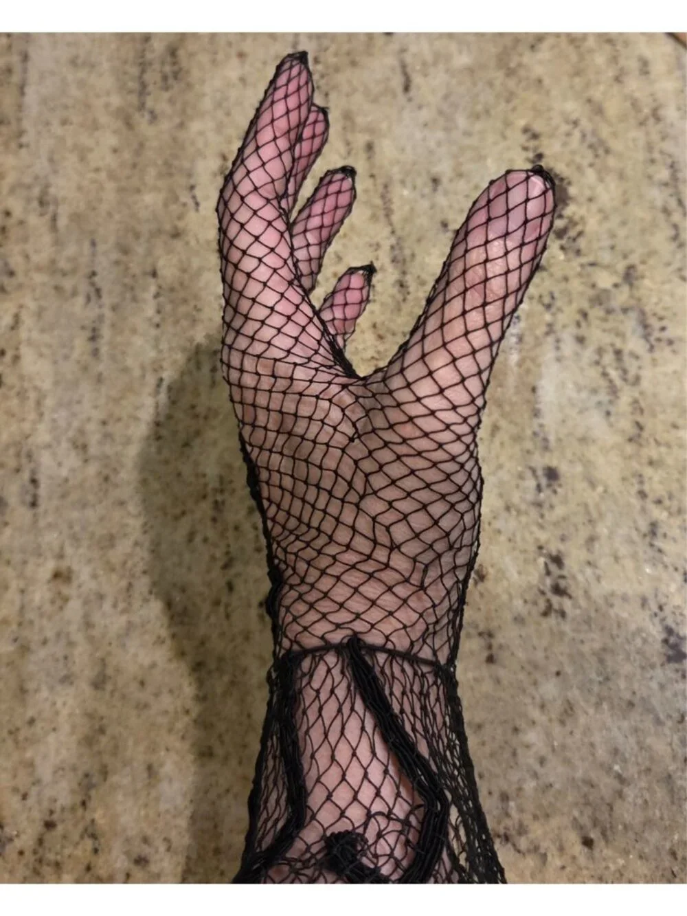 Vintage Womens Size L/XL Black Net Formal 12